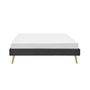 Voir la diapositive 2 : Cadre de lit scandinave en tissu 140x190 OREBRO