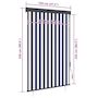 Voir la diapositive 6 : VIDAXL Store roulant d'exterieur 120x250 cm Bleu et blanc