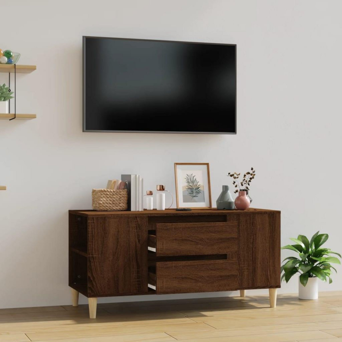 VIDAXL Meuble TV Chene marron 102x44,5x50 cm Bois d'ingenierie