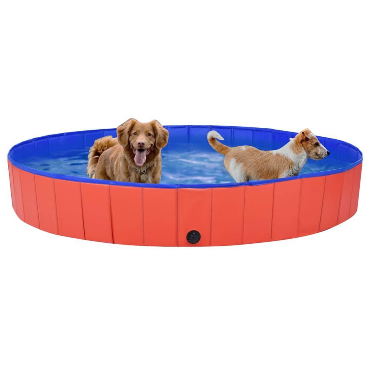 VIDAXL Piscine pliable pour chiens Rouge 200x30 cm PVC