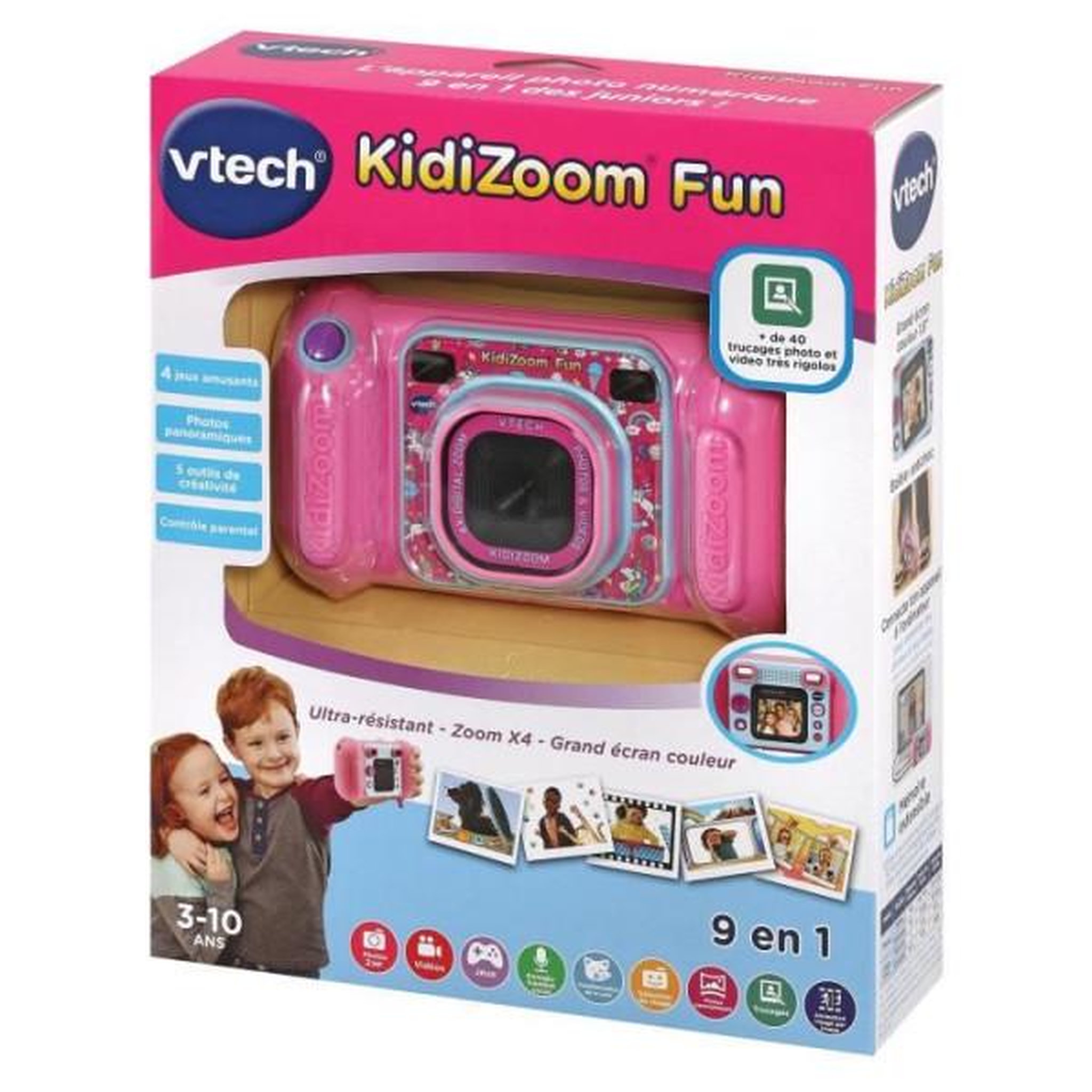 Voir la diapositive 2 : VTECH Appareil photo numérique VTECH Kidizoom Fun Rose - Mixte - Enfant - Intérieur - Piles fournies