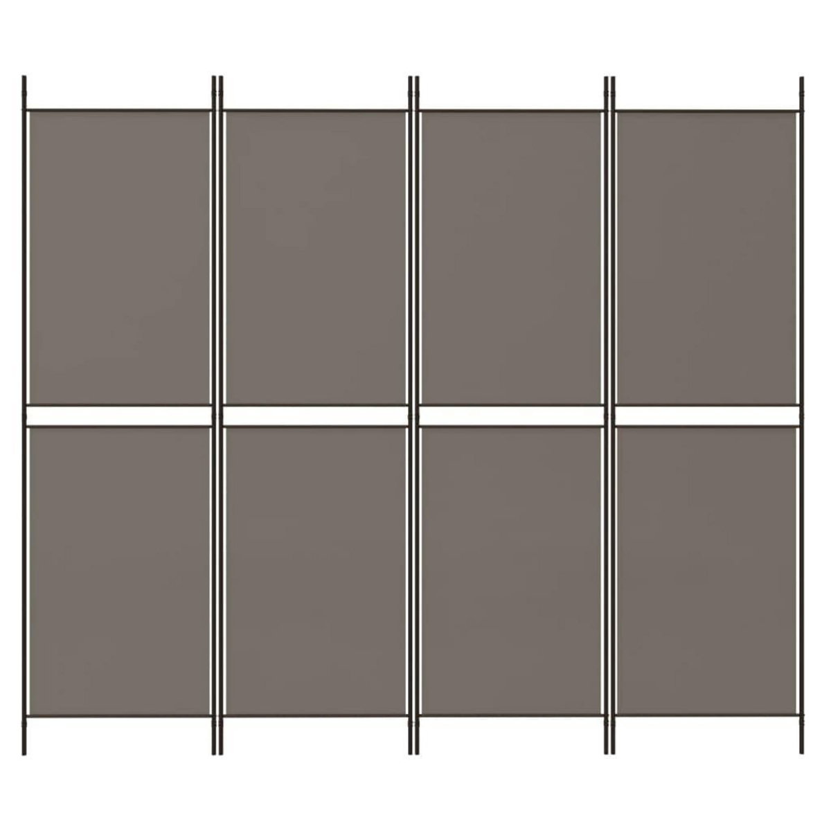 VIDAXL Cloison de separation 4 panneaux Anthracite 200x200 cm Tissu
