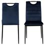 Voir la diapositive 4 : TOILINUX Lot de 4 Chaises de salle à manger Dina effet velours et métal