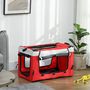 Voir la diapositive 6 : PAWHUT Poussette pliable animaux chien chat nacelle amovible 4 roues rouge