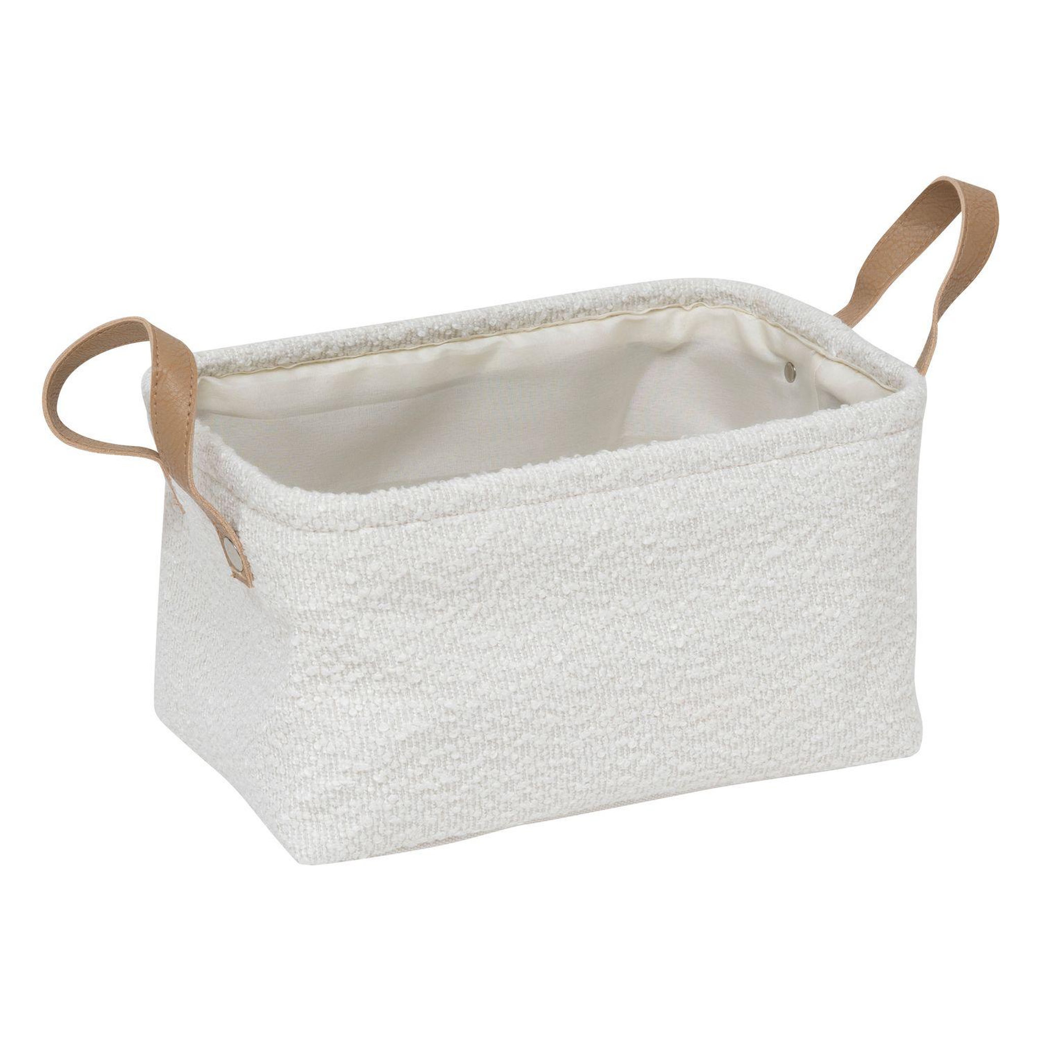 Voir la diapositive 4 : ATMOSPHERA Lot de 3 paniers rectangles effet bouclette loe - blanc