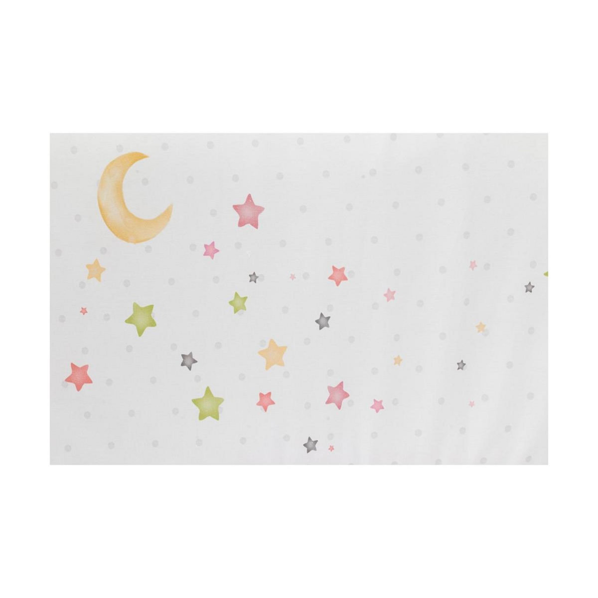 INTERBABY Lit Bébé Star Nature  and  Parure de lit 2 Pcs. elefant Rose