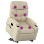 Voir la diapositive 3 : VIDAXL Fauteuil inclinable de massage electrique creme similicuir