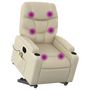 Voir la diapositive 3 : VIDAXL Fauteuil inclinable de massage electrique creme similicuir