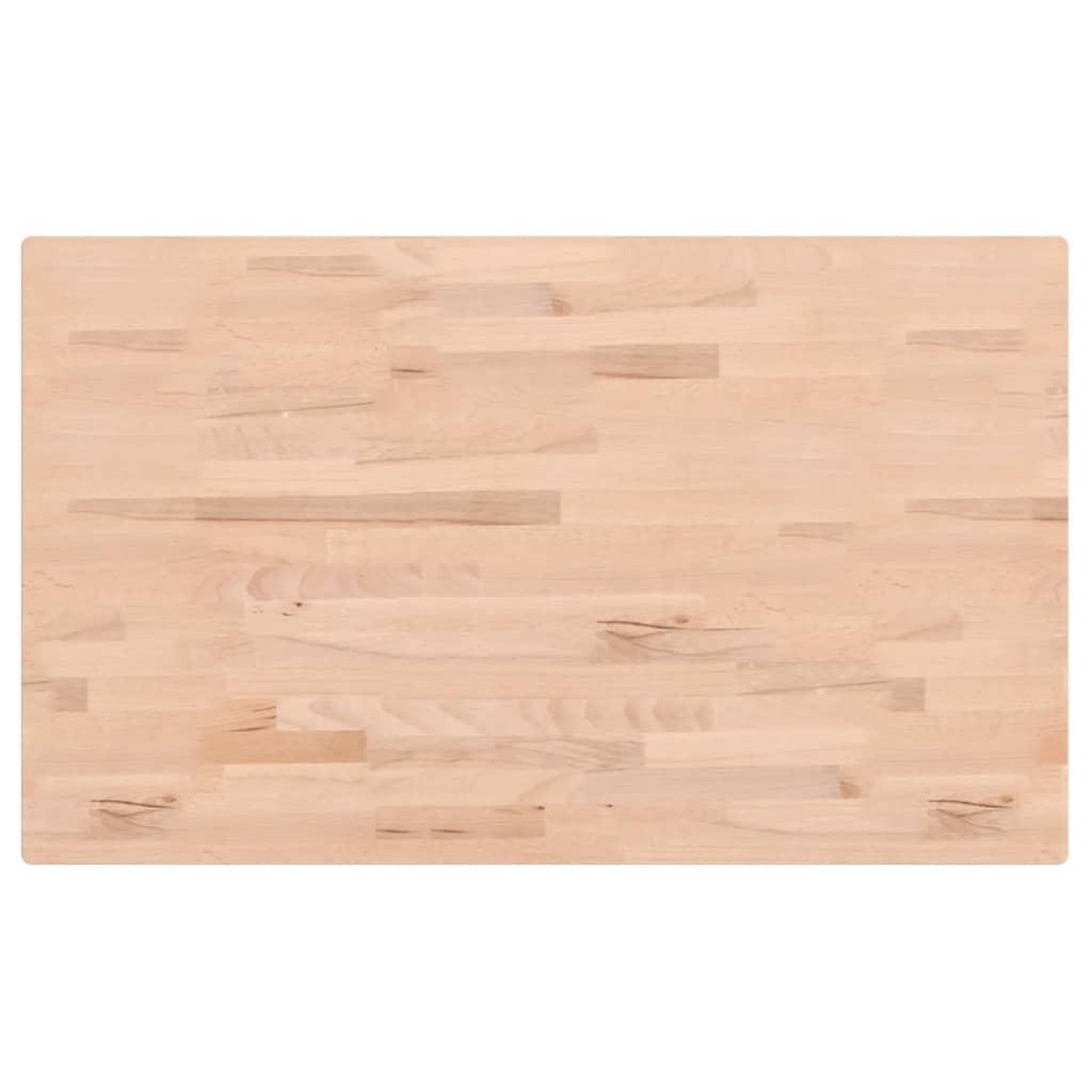 Voir la diapositive 2 : VIDAXL Dessus de table 100x60x1,5cm rectangulaire bois massif de hetre