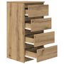 Voir la diapositive 5 : VIDAXL Buffet chene artisanal 37,5x35x76 cm bois d'ingenierie