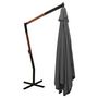 Voir la diapositive 4 : VIDAXL Parasol de jardin en porte-a-faux avec mat en bois anthracite