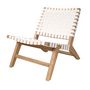 Voir la diapositive 1 : Rendez vous déco Fauteuil de jardin en teck et sangles en tissu noir - Tao