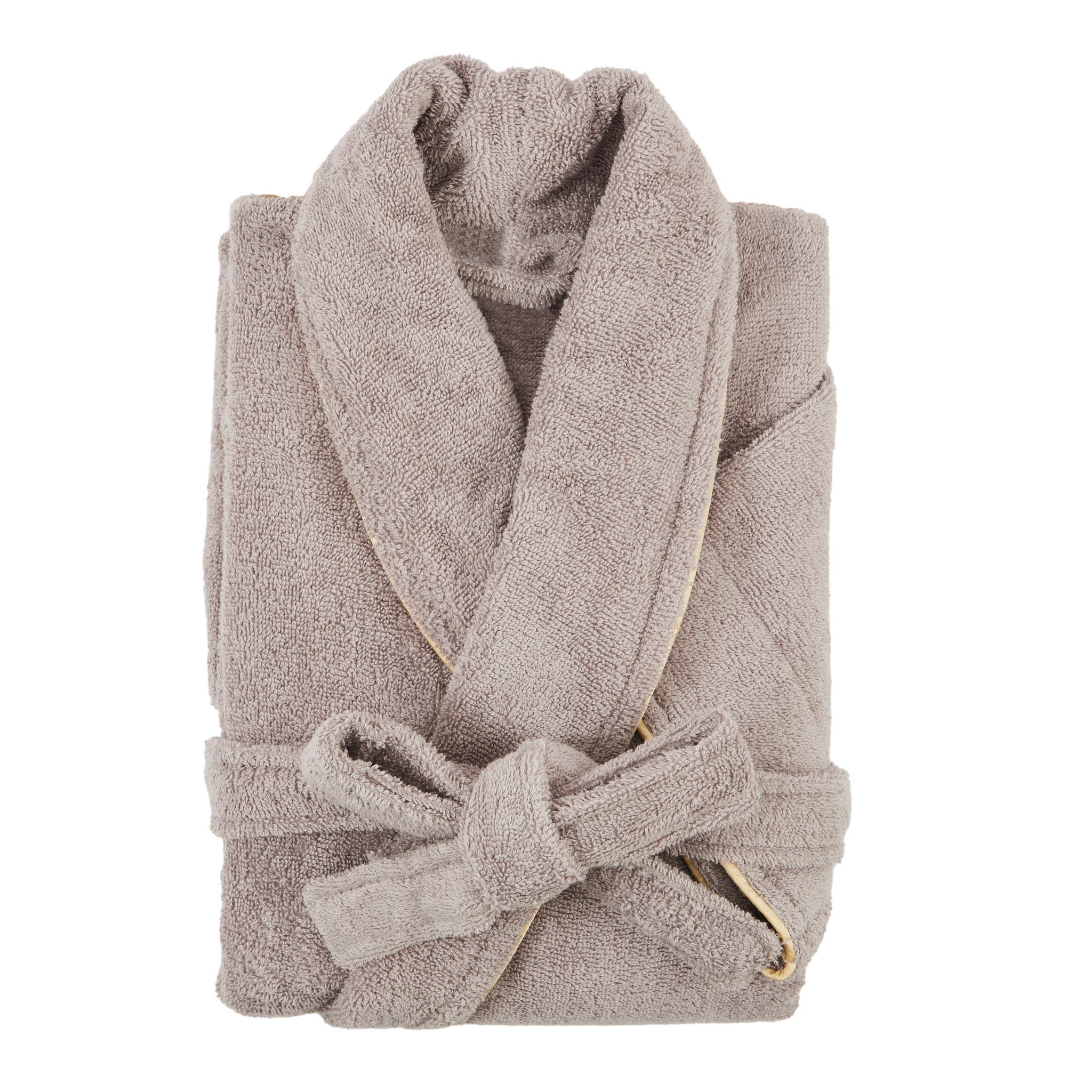 ACTUEL Pack cadeau peignoir en coton 400 g/m?� encolure dor?�e pas cher - Auchan.fr