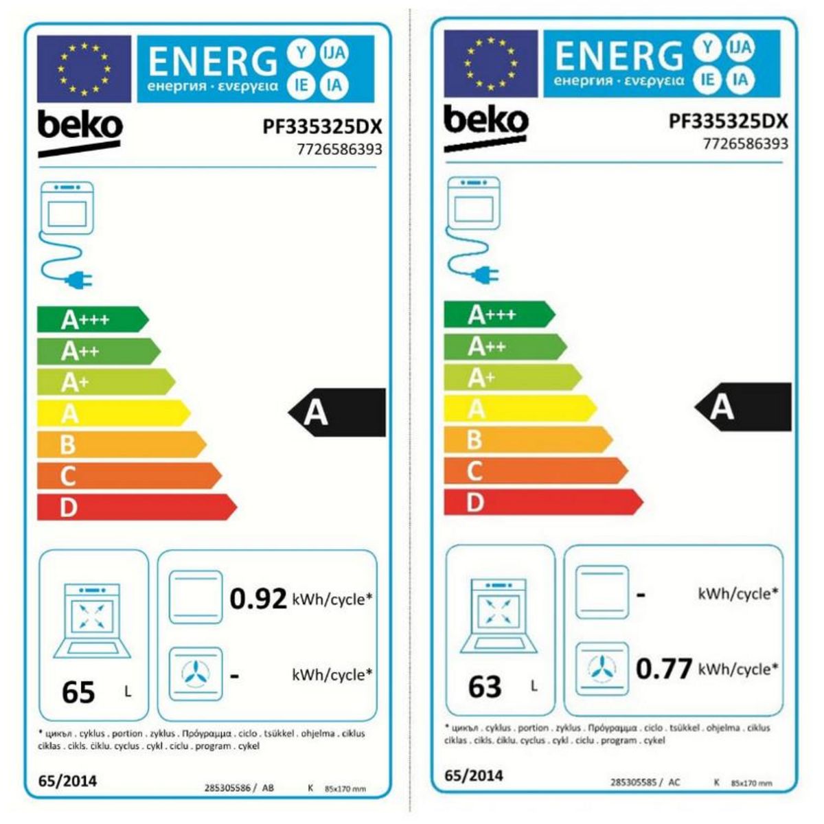 Beko Piano de cuisson gaz 159l 7 feux inox - pf335325dx