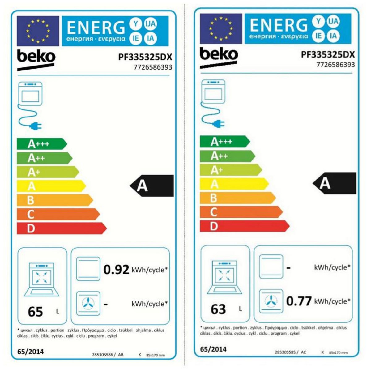 Beko Piano de cuisson gaz 159l 7 feux inox - pf335325dx