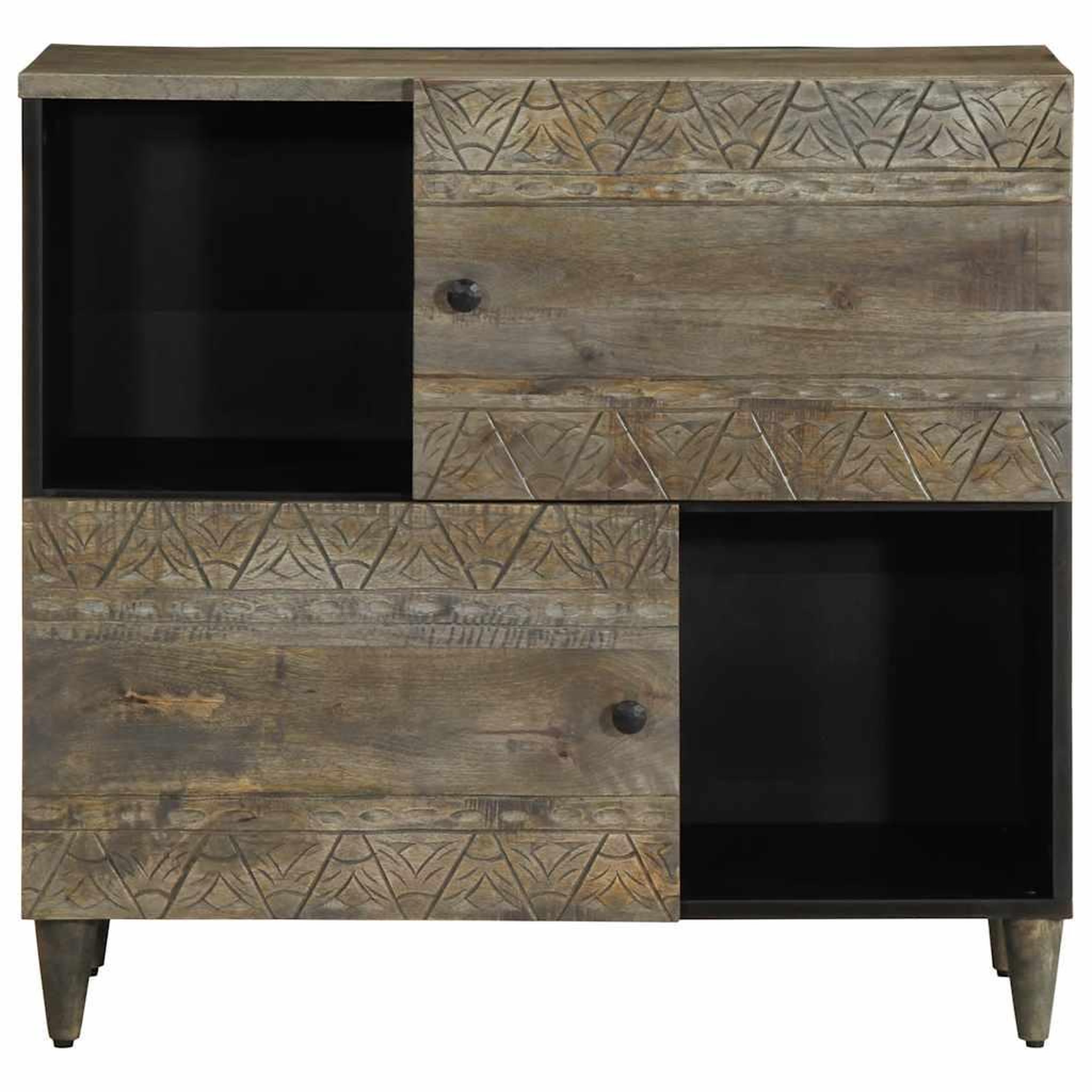 Voir la diapositive 3 : VIDAXL Buffet 80x33x75 cm bois massif de manguier