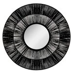 ATMOSPHERA Miroir Rond Motif Ethnique  Landy  76cm Noir