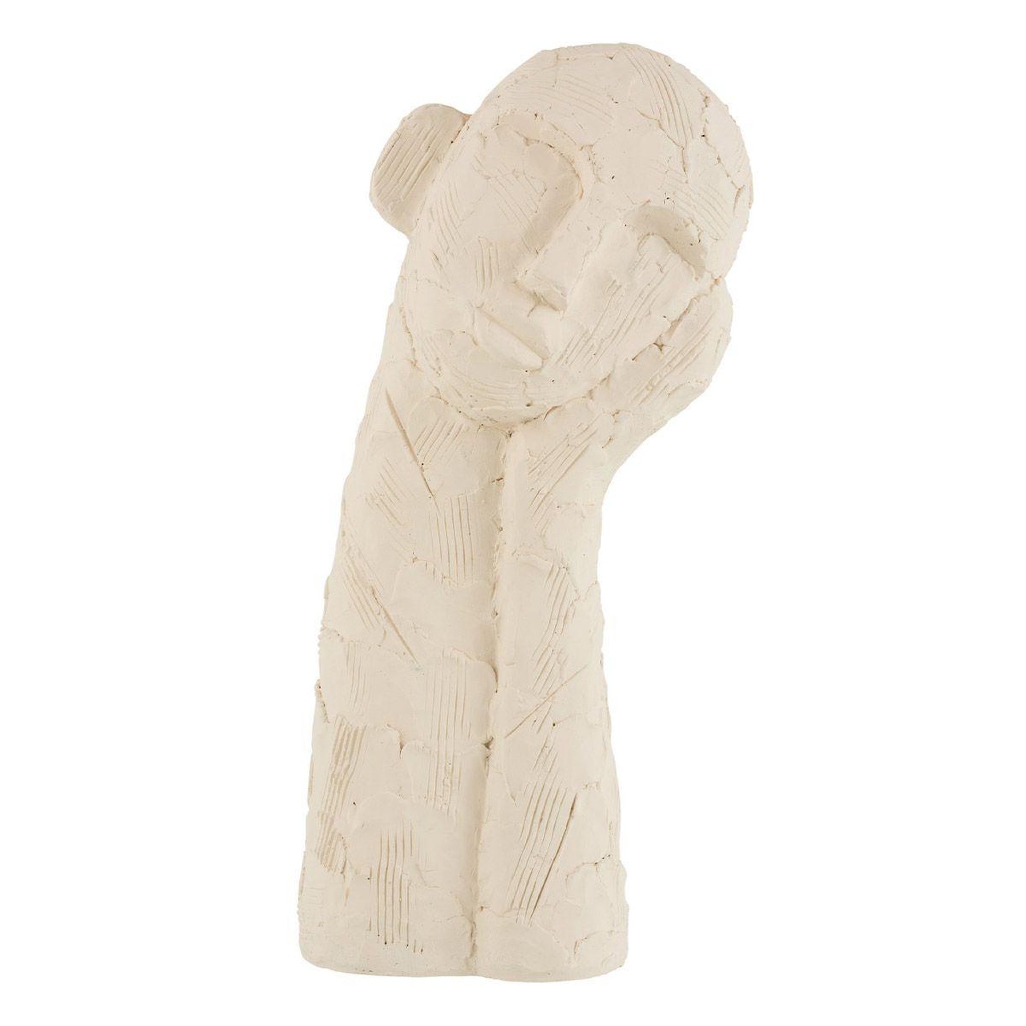 Voir la diapositive 1 : J-LINE Statuette Déco  Personnage Repos  40cm Blanc