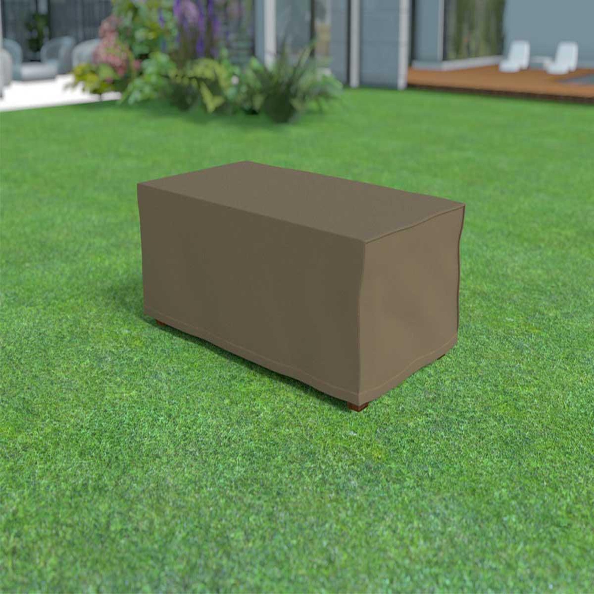 Voir la diapositive 2 : Nortene Housse de protection pour table rectangulaire covertop - taupe - 205 x 105 x 70 cm