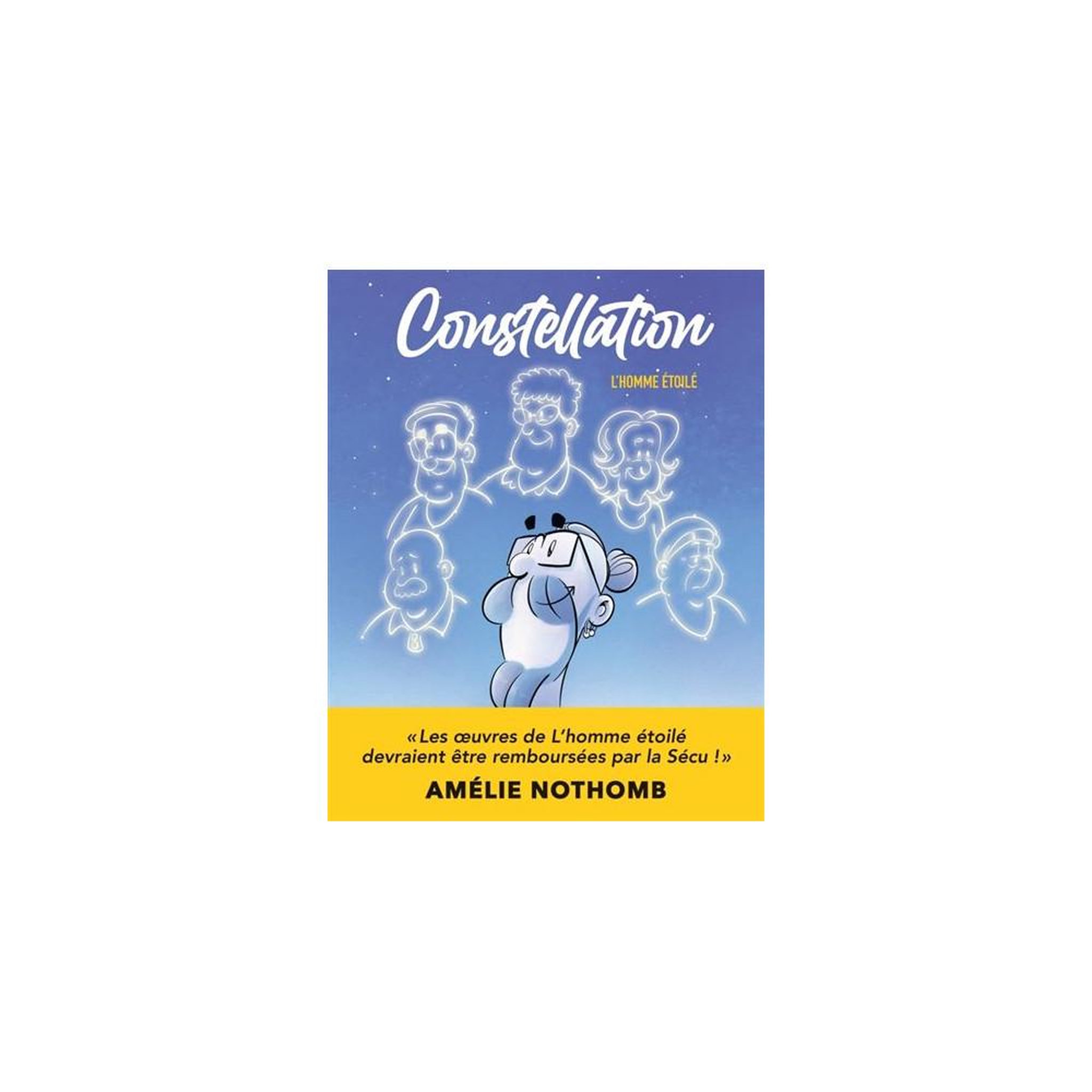 Bande dessinée constellation d'amélie nothomb, roman graphique reportage, broché 176 pages