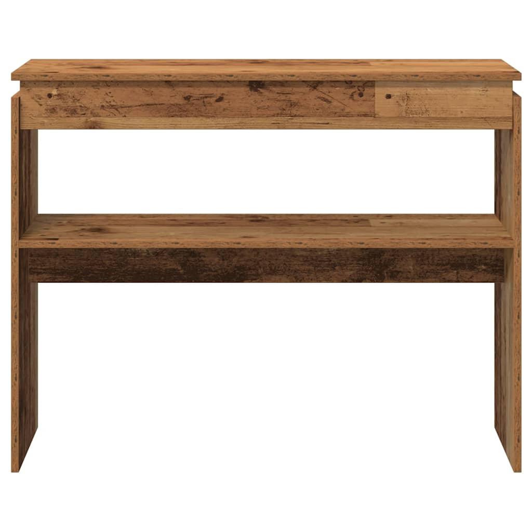 Voir la diapositive 4 : VIDAXL Table console vieux bois 80x30x102 cm bois d'ingenierie