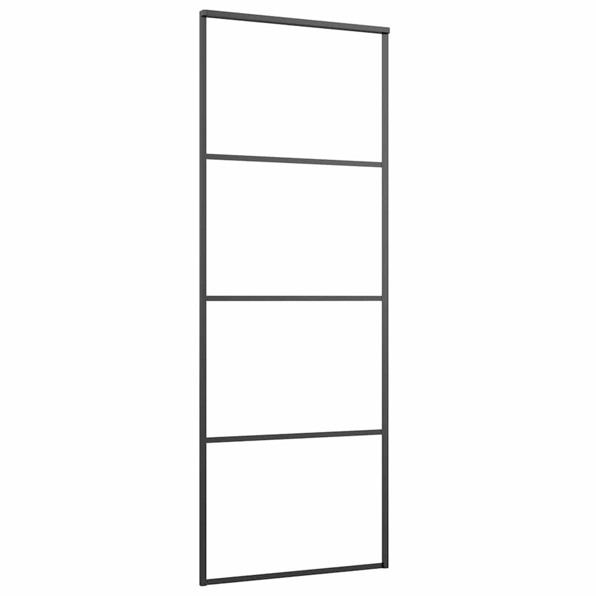 Voir la diapositive 5 : VIDAXL Porte coulissante kit de quincaillerie noir 76x205 cm verre ESG