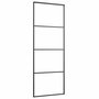Voir la diapositive 5 : VIDAXL Porte coulissante kit de quincaillerie noir 76x205 cm verre ESG