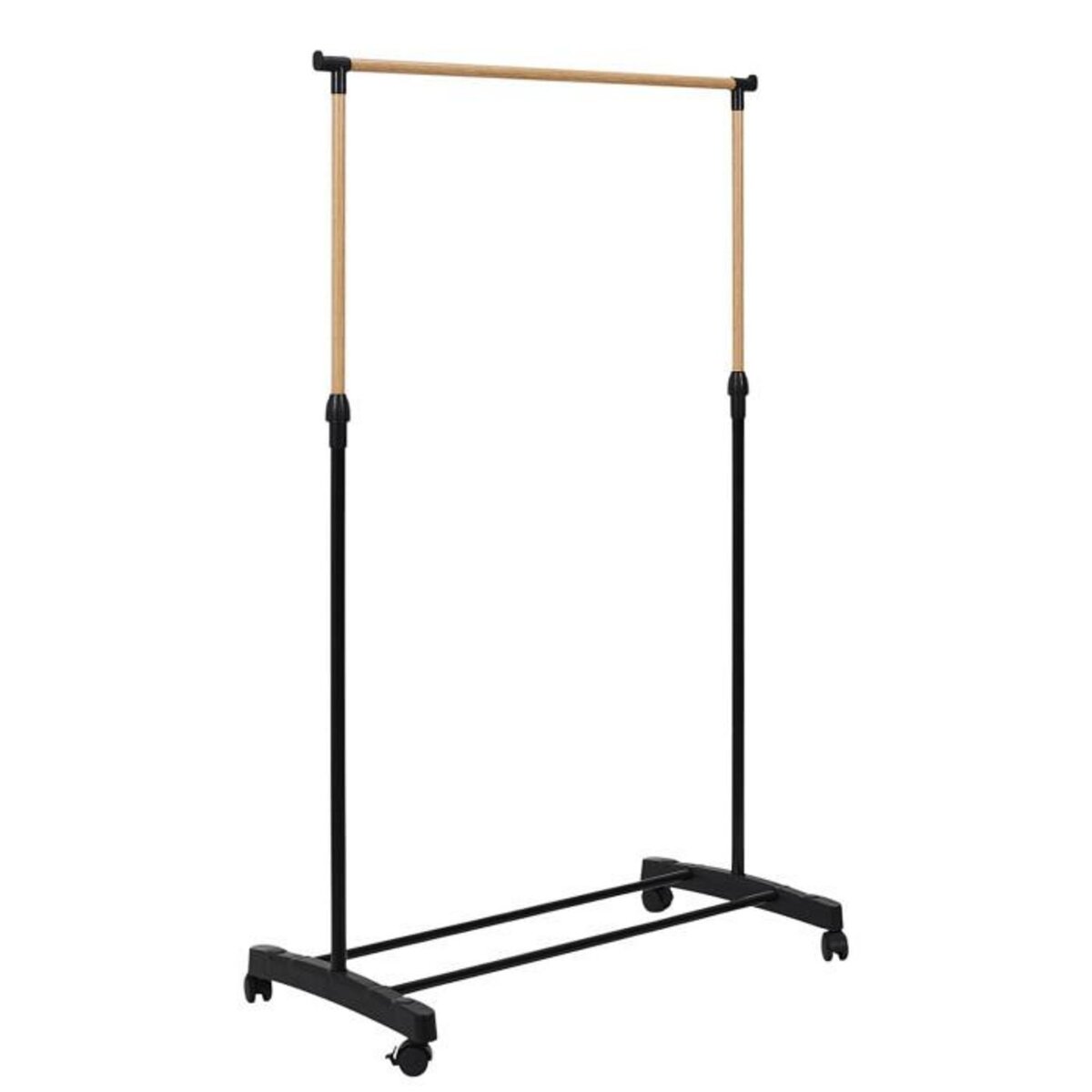 Paris Prix Portant à Vêtements Ajustable  Effet Bois  160cm Noir