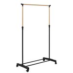 Paris Prix Portant à Vêtements Ajustable  Effet Bois  160cm Noir