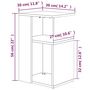 Voir la diapositive 6 : VIDAXL Table d'appoint Sonoma gris 36x30x56 cm Bois d'ingenierie