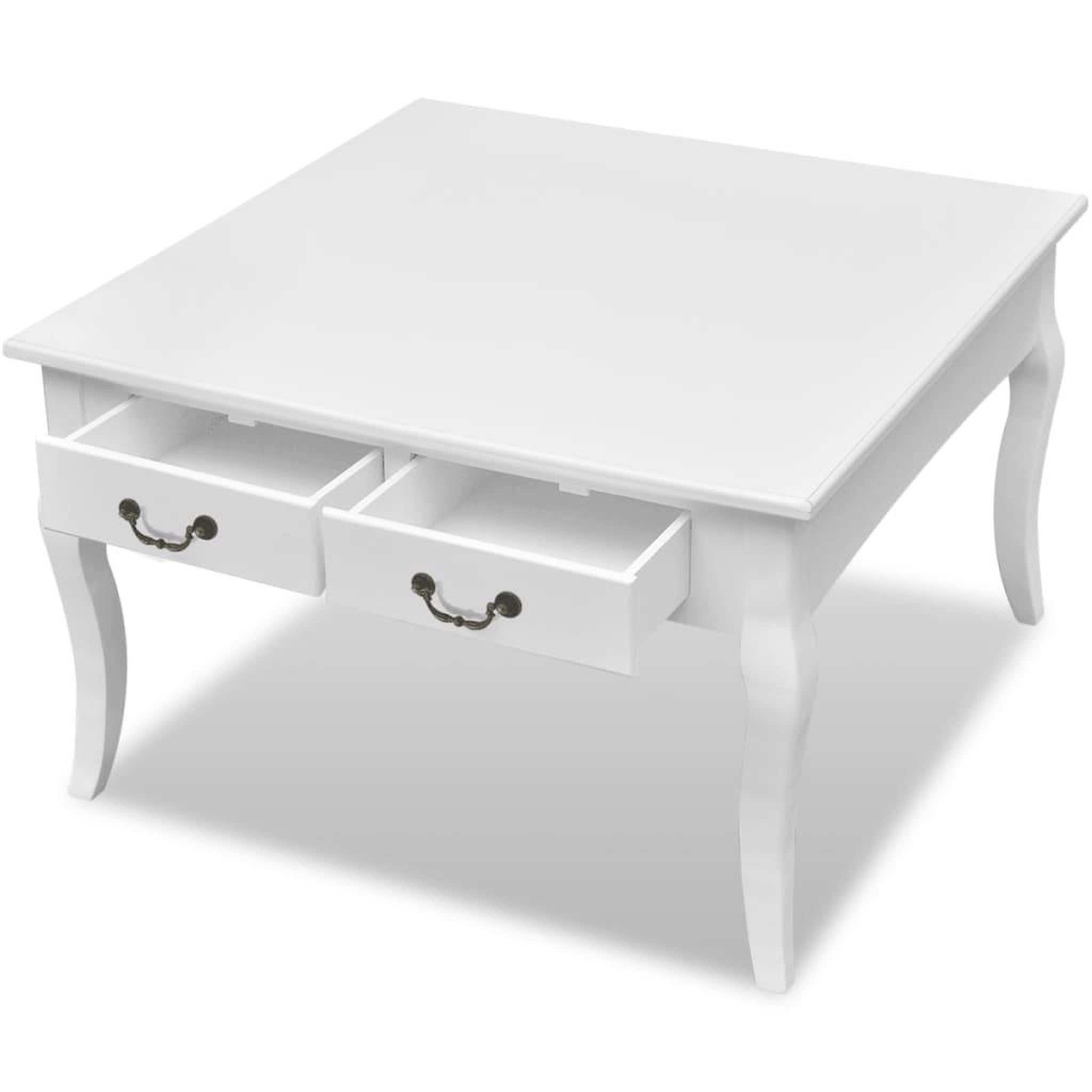 Voir la diapositive 3 : VIDAXL Table basse avec 4 tiroirs Blanc