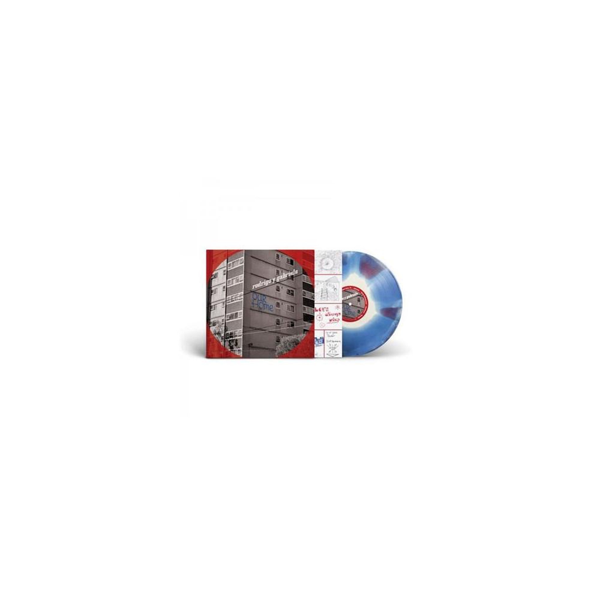 Vinyle 33t single ourhome rodrigo y gabriela pochette photo blanc bleu rouge