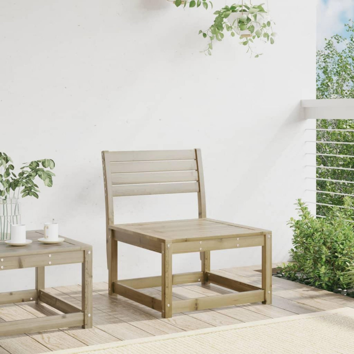 VIDAXL Canape de jardin bois de pin impregne
