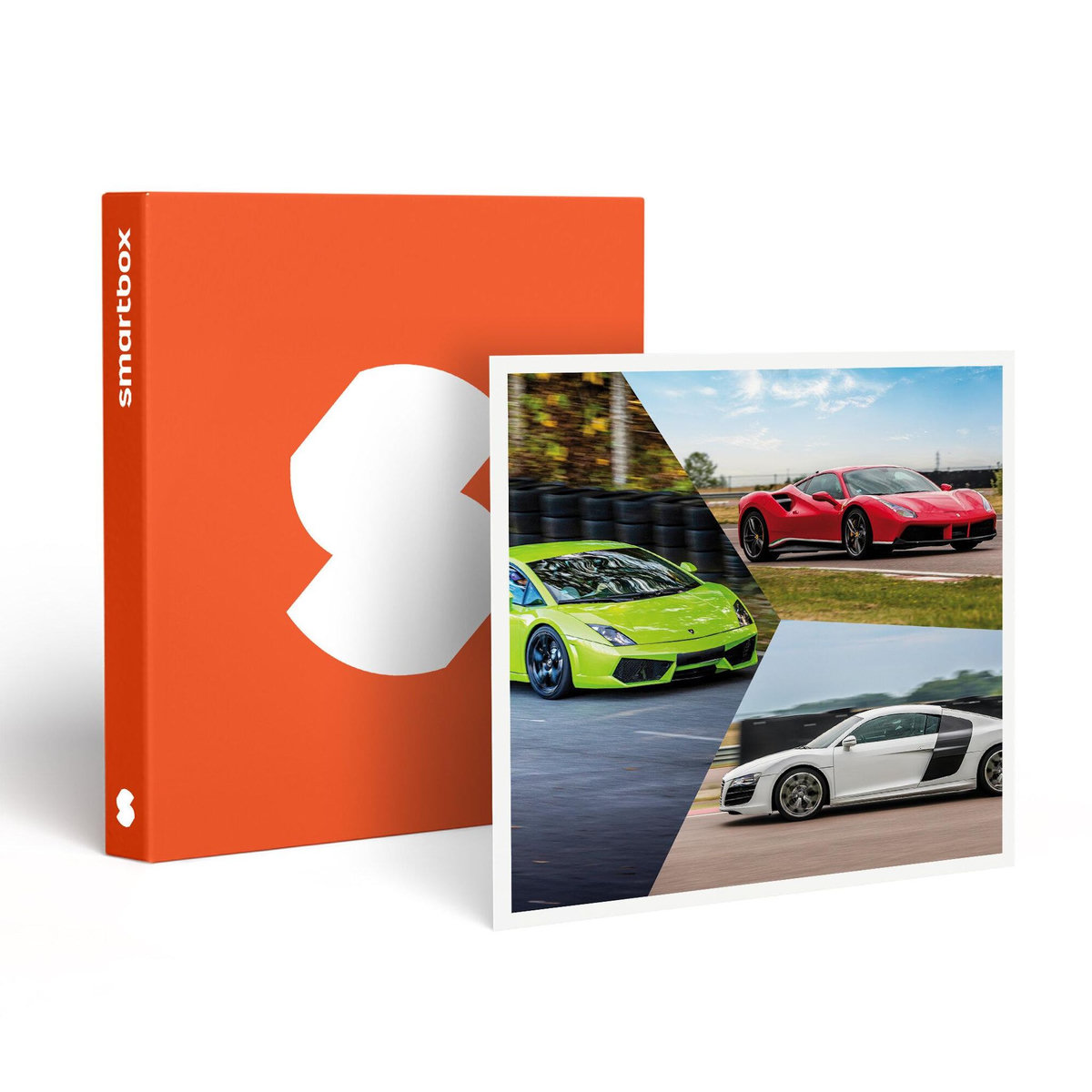 Smartbox Stage de pilotage multivolant : 2 tours en Audi R8, 2 tours en Lamborghini Gallardo et 2 tours en Ferrari 488 sur le circuit de Lohéac - Coffret Cadeau Sport & Aventure