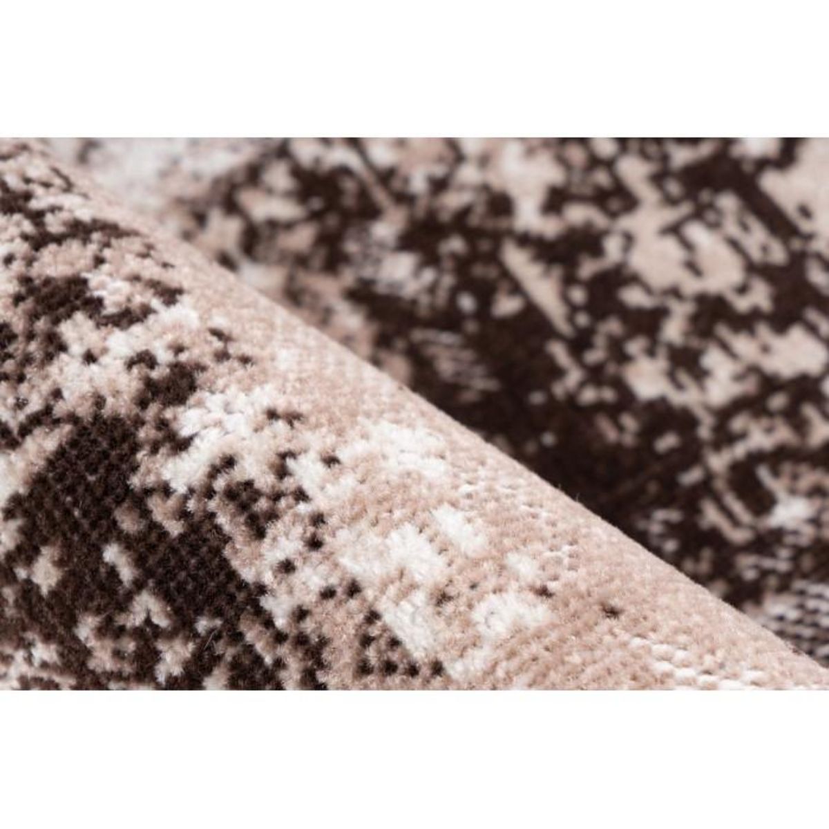 Paris Prix Tapis Vintage à Poils Courts  Ariya  Taupe & Marron