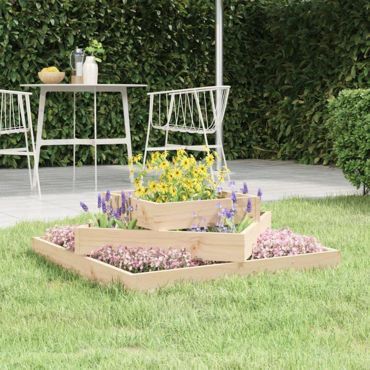 VIDAXL Jardiniere 83x83x27 cm Bois massif de pin