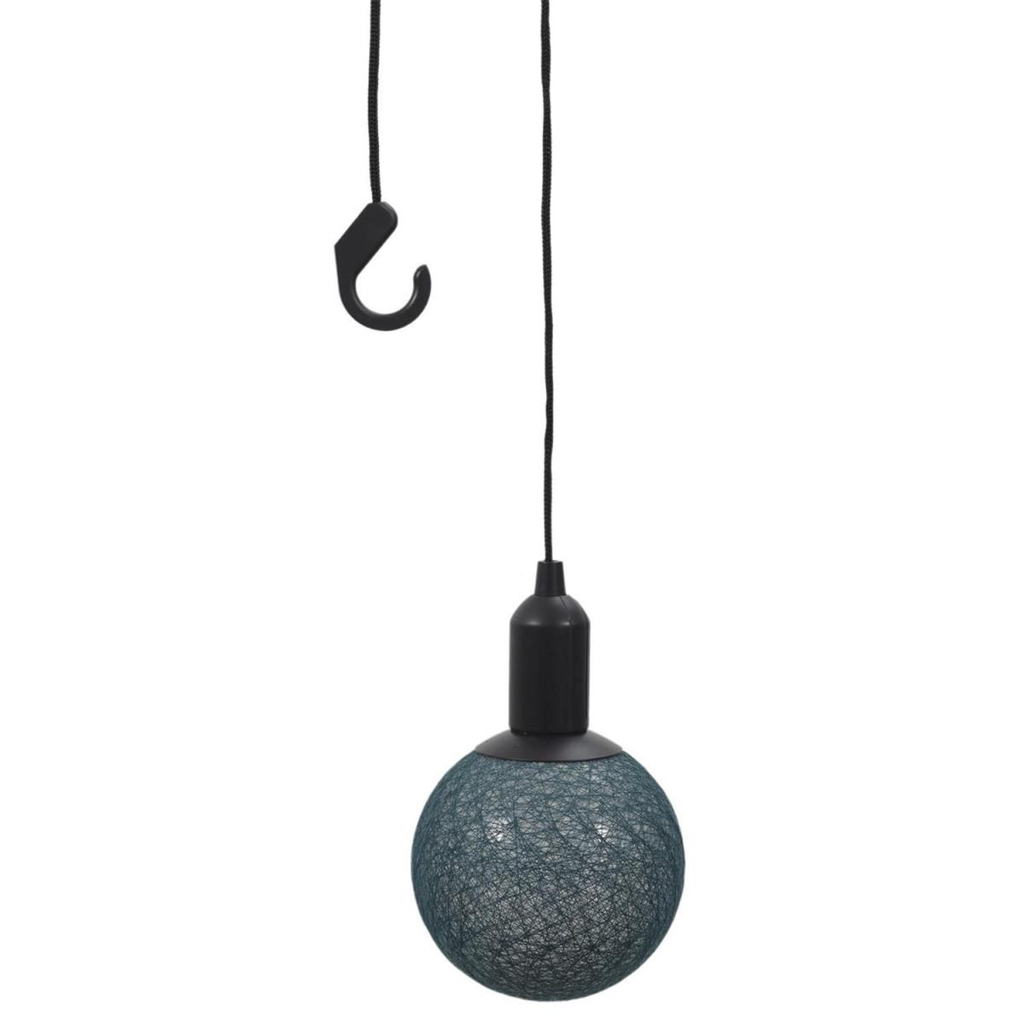 Voir la diapositive 2 : The Home Deco Factory Lampe suspension à led  boule  24cm bleu