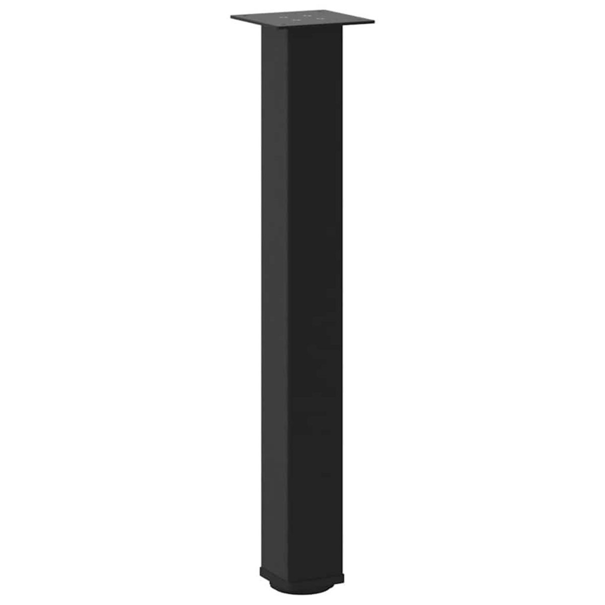 VIDAXL Pieds de table basse 4 pcs noir 72-74 cm acier