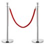 Voir la diapositive 1 : VIDAXL Corde de colonne Rouge et argente Velours