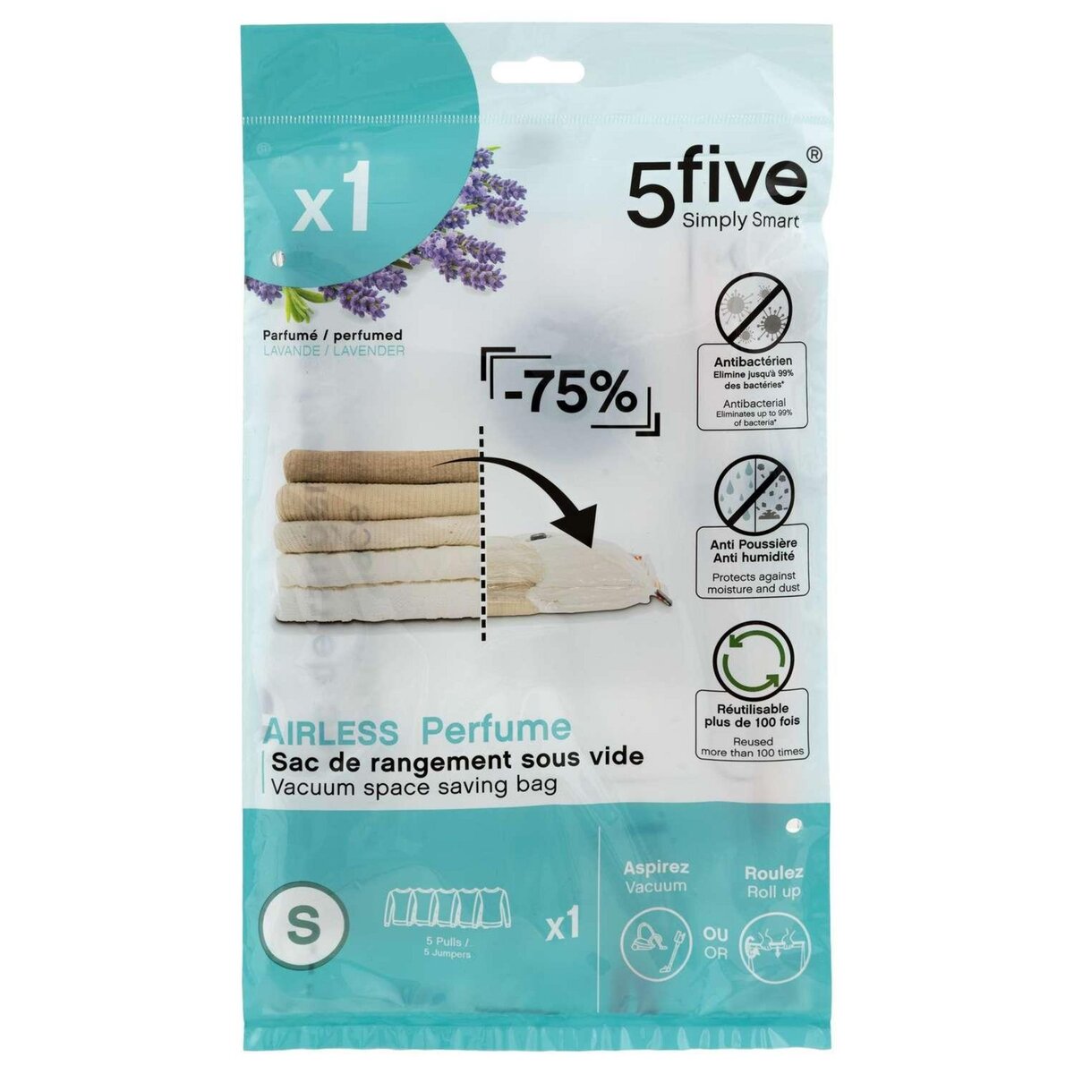 FIVE Housse de rangement sous-vide Taille S