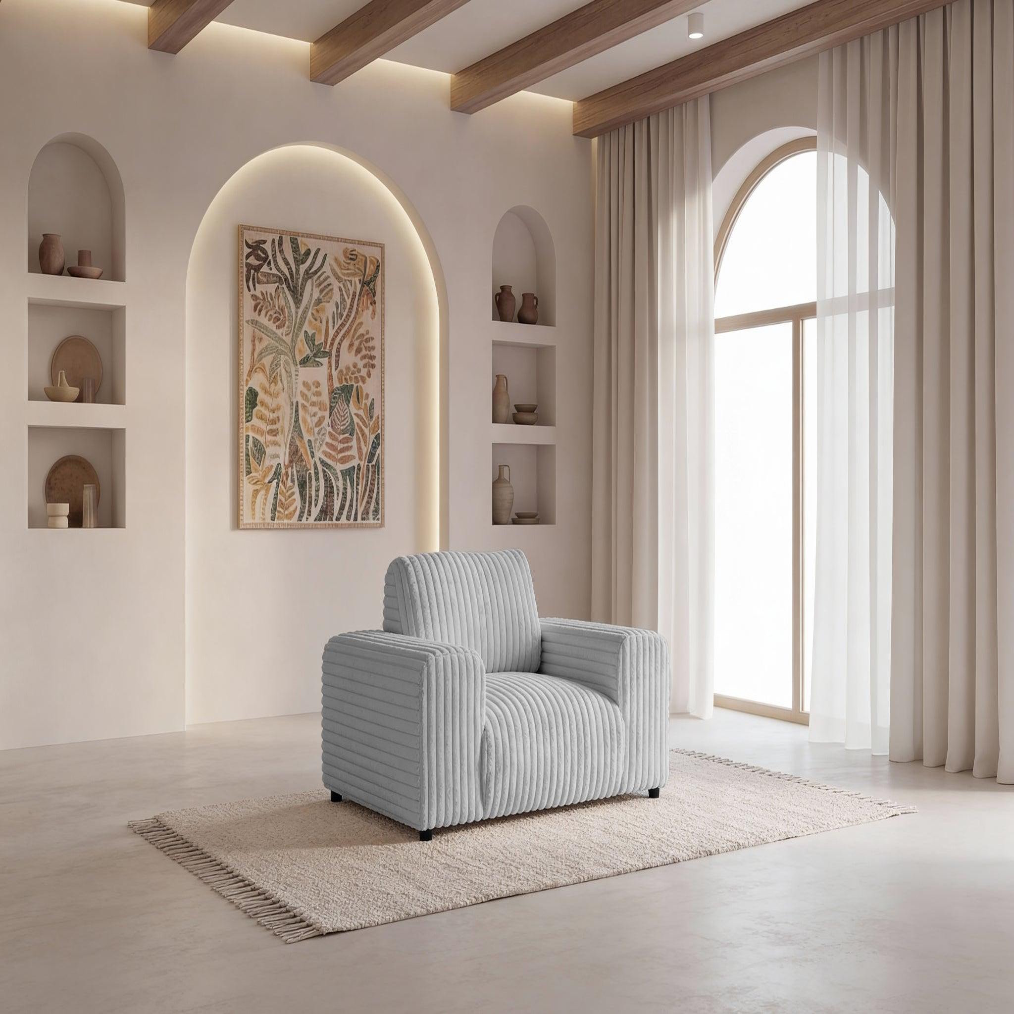 Voir la diapositive 5 : CASANOVA PARIS Caisa - fauteuil en velours côtelé