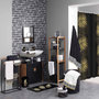 Voir la diapositive 2 : Paris Prix Tapis Contour WC Imprimé  Orbella  45x45cm Noir
