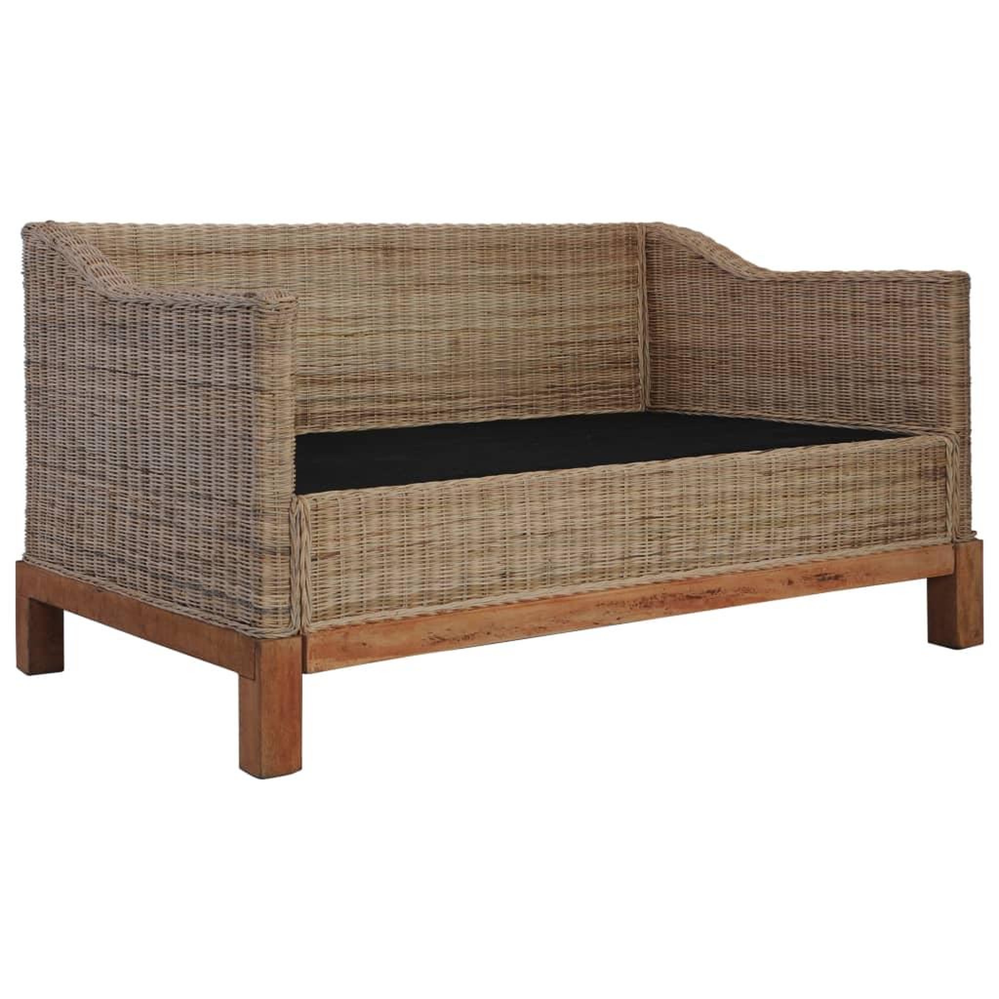 Voir la diapositive 5 : VIDAXL Canape a 2 places avec coussins Rotin naturel