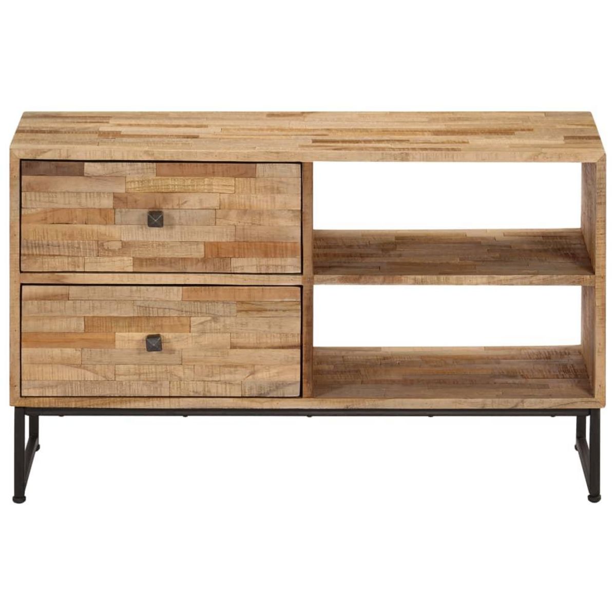 VIDAXL Meuble TV Bois de teck recycle 90 x 30 x 55 cm