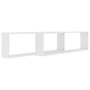 Voir la diapositive 4 : VIDAXL Etageres cube murales 2 pcs blanc 100x15x30cm bois d'ingenierie