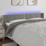 Voir la diapositive 1 : VIDAXL Tete de lit a LED Gris clair 163x16x78/88 cm Velours