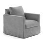 Voir la diapositive 4 : LISA DESIGN Serena - fauteuil déhoussable en velours texturé