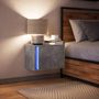 Voir la diapositive 5 : VIDAXL Table de chevet murale avec lumieres LED gris beton