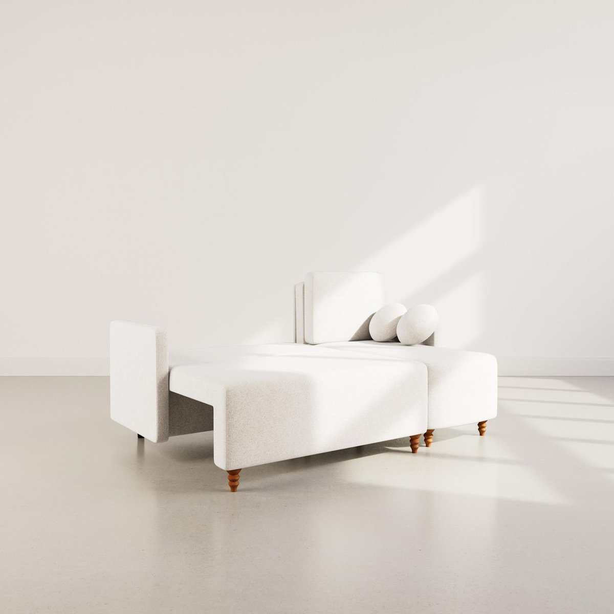 BEST MOBILIER Calypso - canapé d'angle réversible 4 places convertible avec coffre en tissu