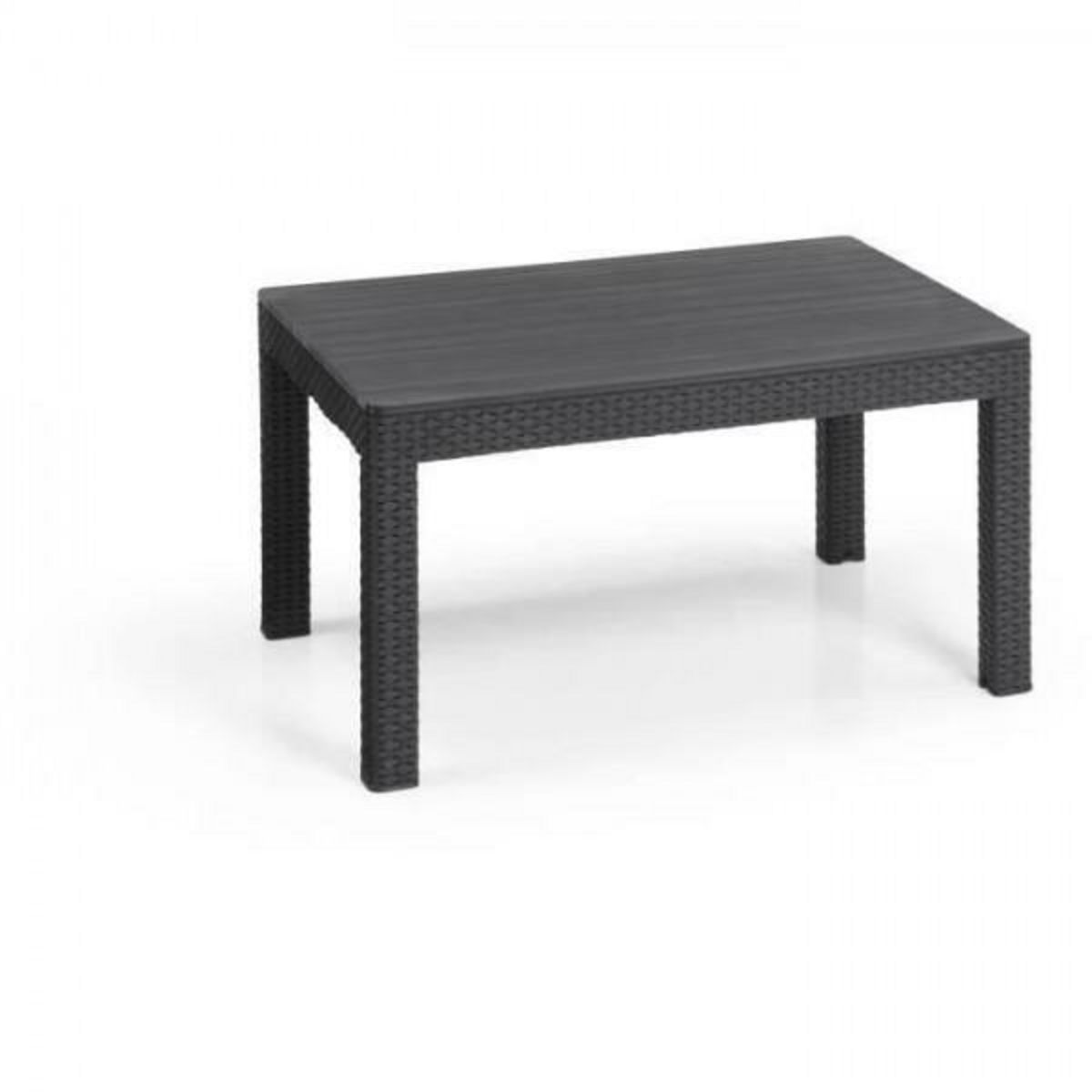 ALLIBERT by KETER Salon de jardin - résine aspect rotin tressé - Allibert by KETER - 6 personnes - SanRemo - Gris graphite